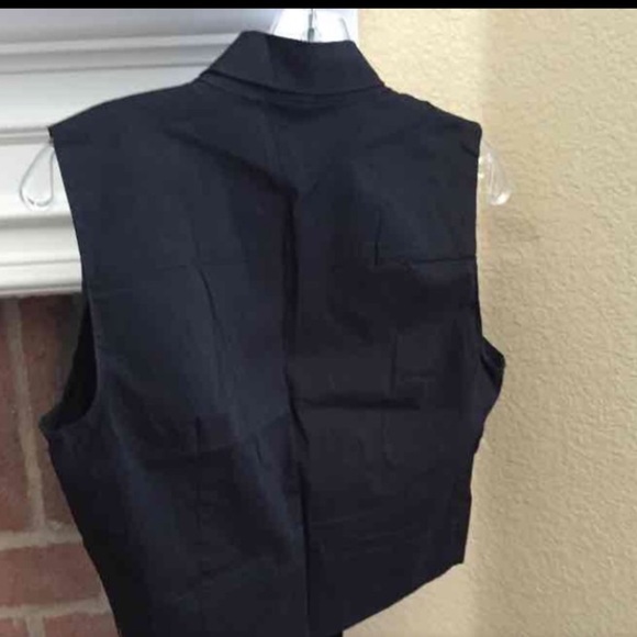 Laundry by Shelli Laundry size 10 Black Open Front top tie at waist - Picture 3 of 5